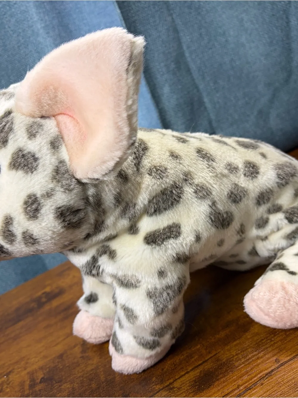 Spot-Pattern Plush Piglet Toy in Pink and Cream - Small Pets